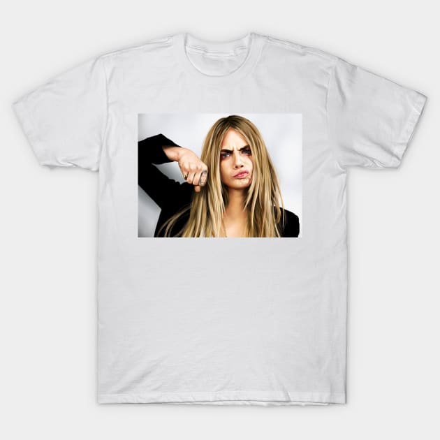 Cara Delevingne T-Shirt by JinsungLim